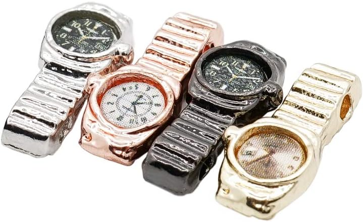 Odoria 112 Relojes en miniatura 4 piezas accesorios de decoración de casa de muñecas