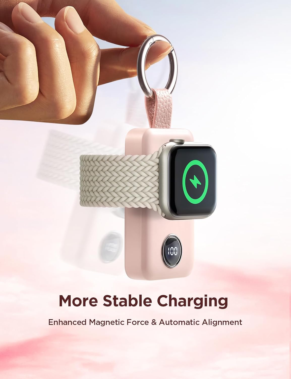 JOYROOM Cargador inalámbrico portátil de 2000 mAh compatible con Apple Watch Series 98765432SEUItra 2Ultra, cargador magnético compacto para iWatch,