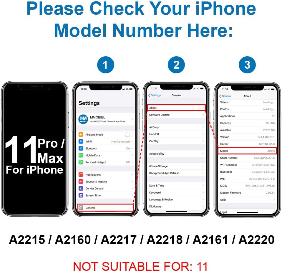 MMOBIEL Bandeja de repuesto para tarjeta SIM compatible con iPhone 11 Pro  11 Pro Max 2019 – Incluye junta de goma y pin SIM, color plateado