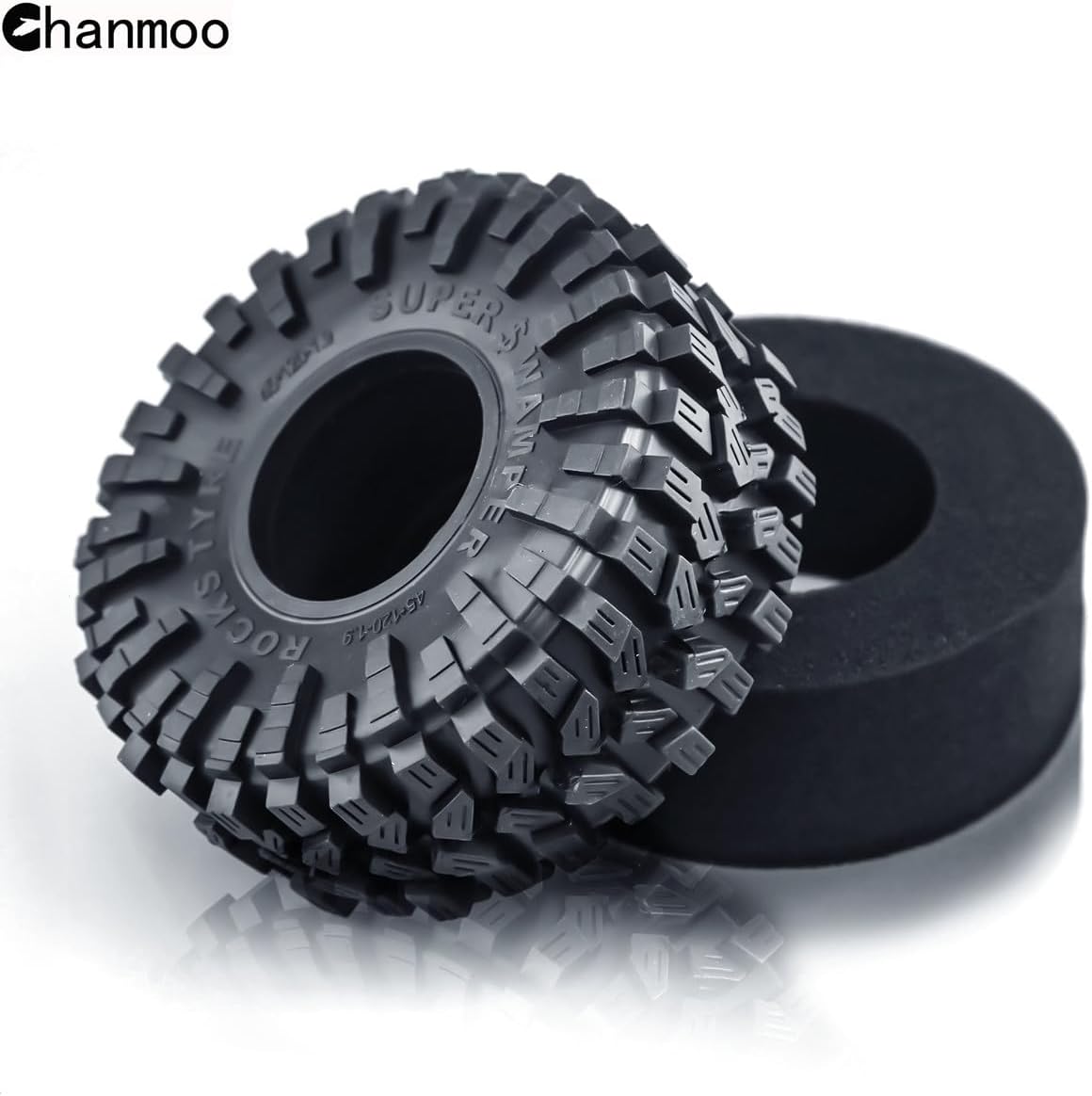 1.9 RC Crawler Neumáticos de 4.724 in con inserto de espuma de goma blanda escala 110 neumáticos para Traxxas TRX4 Axial SCX10 SCX10 II RC4WD D90