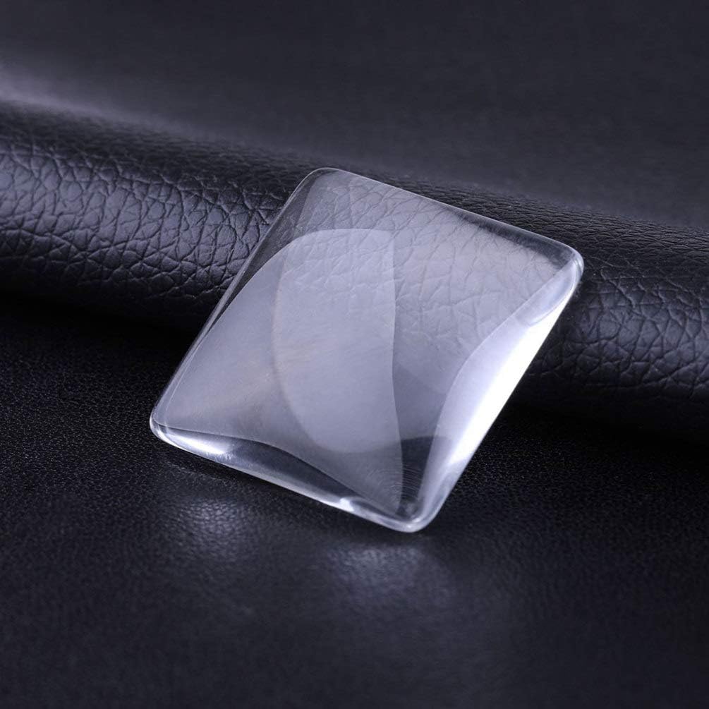 EXCEART 100 piezas de cabujones de cúpula de vidrio cuadrado con parte trasera plana de cristal transparente para foto colgante de joyería artesanal