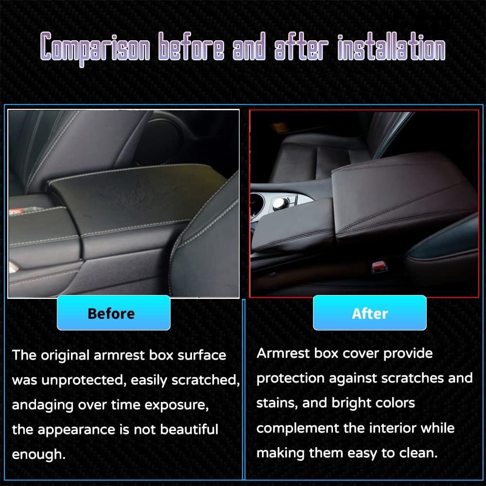 Accesorios interiores personalizados para Lexus RX 350 350L 450h 450hL 2015 2016-2022 cuero sintético consola central reposabrazos caja cubierta