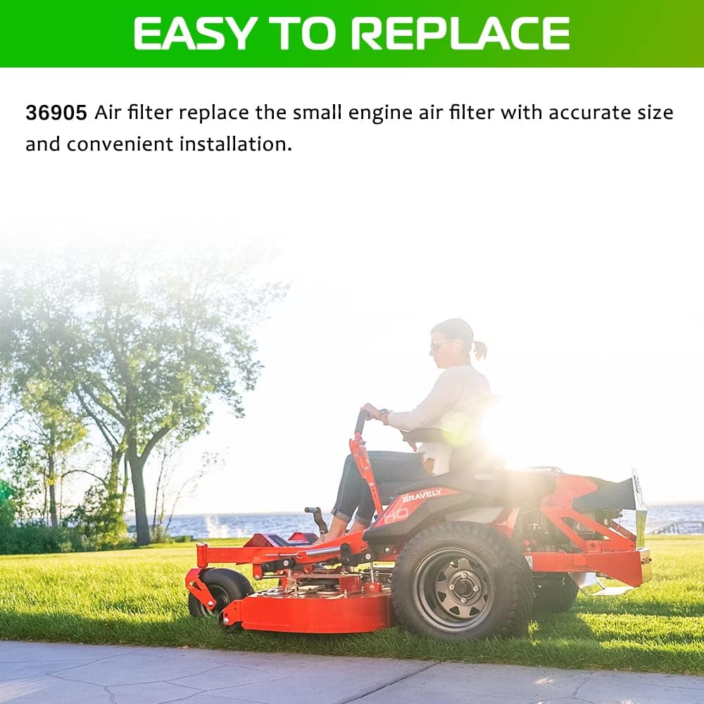 Filtro de aire compatible con Toro Recycler 22 6.5HP 20016 20017 20018 repuesto de filtro de aire para cortacésped 36905 (2 unidades)