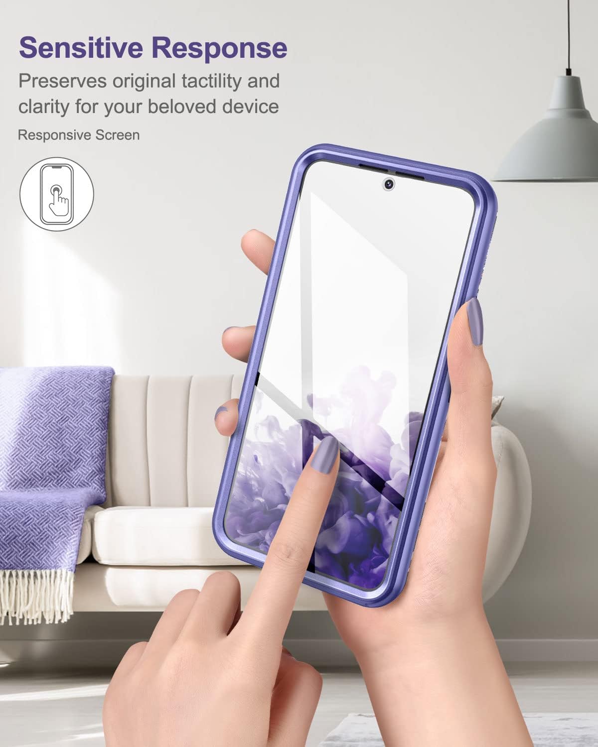SURITCH Funda para Samsung Galaxy S22, protector de pantalla integrado Protección de cuerpo completo a prueba de golpes, resistente, delgada, suave,