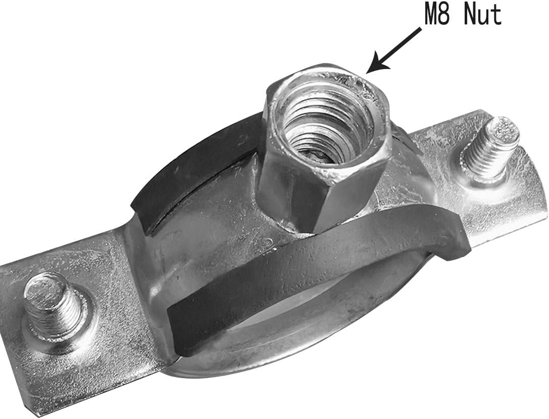 AKIHISA 10 piezas de soporte de tubo de anillo dividido, soporte de tubería ajustable resistente, abrazadera de montaje en pared, montaje en techo,