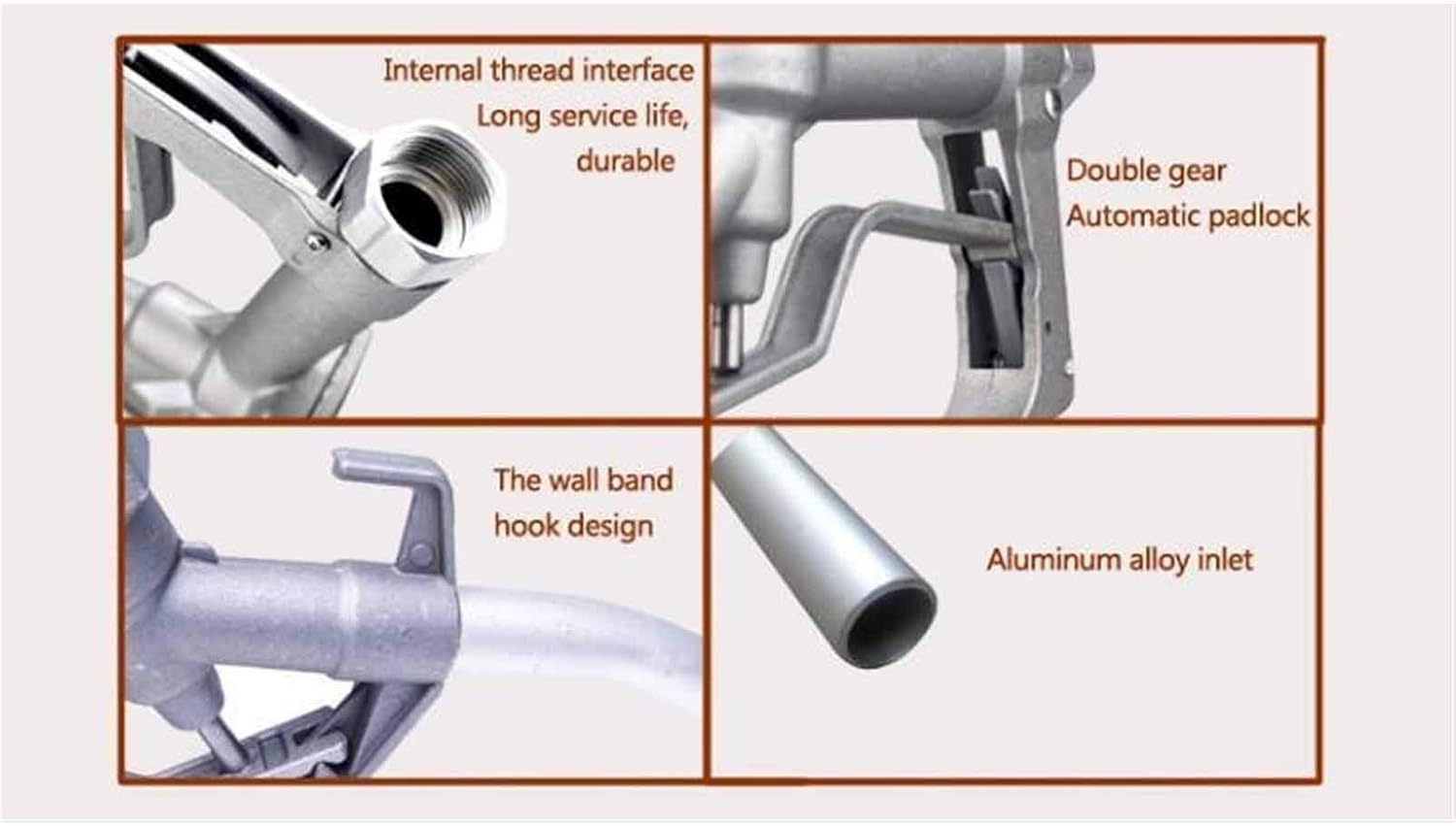 IINSSDJ Boquilla de combustible manual, pistola de llenado de gasolina y aceite diésel, inyector, dispensador, herramienta de entrada es de conector