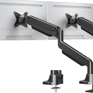 MOUNTUP Soporte de monitor doble para pantalla ultraancha de 17 a 42 pulgadas, soporta 6.6-33 libras, soporte de escritorio con brazo de monitor MOUNTUP Soporte de monitor doble para pantalla ultraancha de 17 a 42 pulgadas, soporta 6.6-33 libras, soporte de escritorio con brazo de monitor