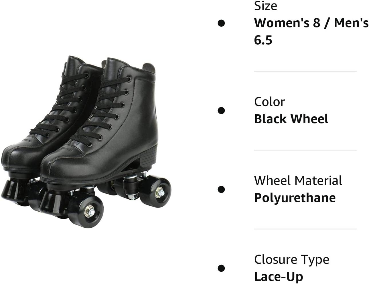 XUDREZ Patines de ruedas de doble fila para unisex, patines de piel sintética, patines de cuatro ruedas, patines brillantes
