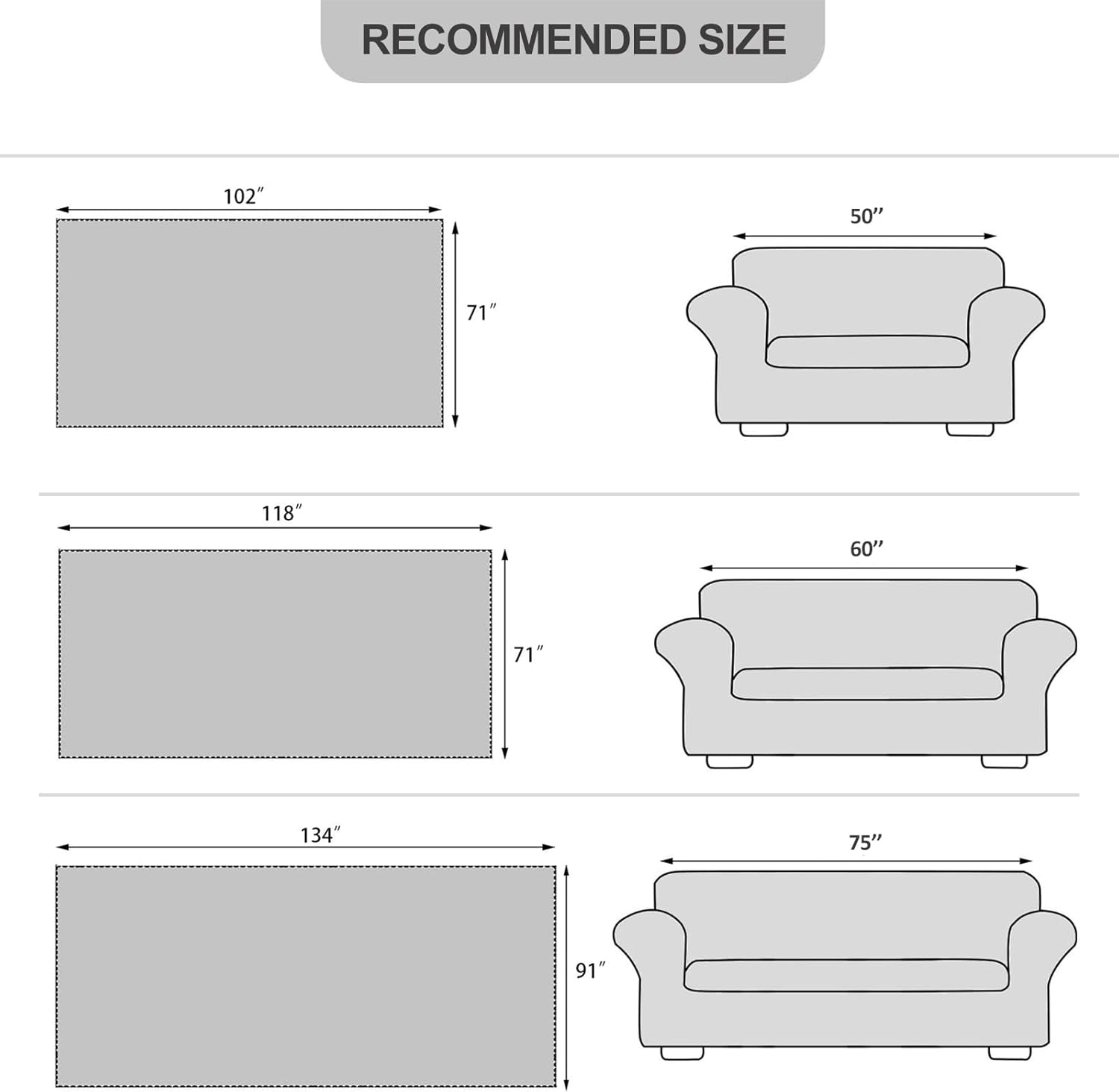 Foreate Funda de sofá impermeable para sofá seccional, manta  Protector de muebles contra arañazos para gatos, protector de sofá para perro, lavable