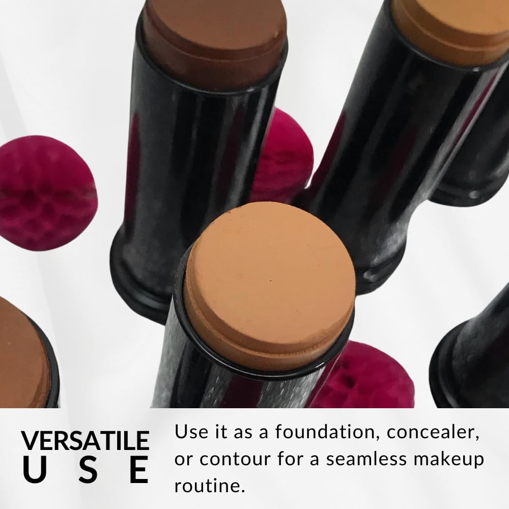 Base Strokes – Base de maquillaje en crema de Flori Roberts, cobertura completa para mujeres de color o tonos de piel más profundos, maquillaje de