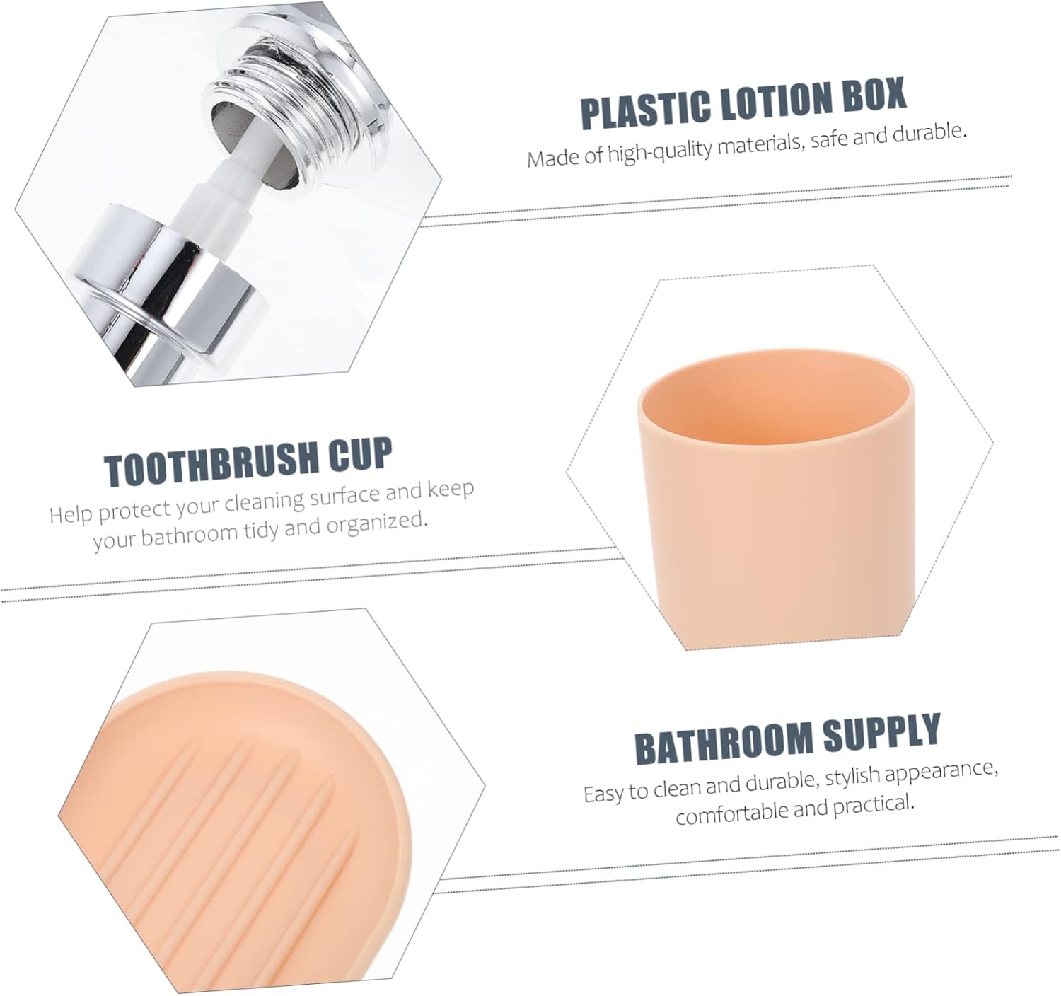 Zerodeko Juego de 3 juegos de baño, accesorios decorativos de baño, decoración de baño bohemia, accesorios de baño blanco y negro, accesorios para