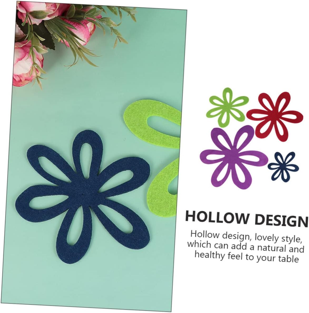 4 manteles individuales de cuatro colores tallados para mesa de comedor, trípode, manteles individuales separadores, protectores de mesa, tapetes de