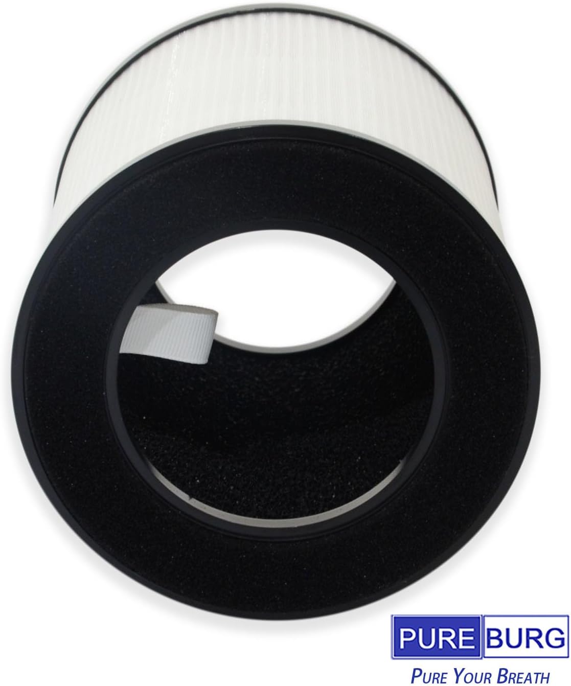 PUREBURG Filtros HEPA auténticos compatibles con el purificador de aire VEWIOR B-D02U, filtración H13 de 3 etapas de carbón activado 2 en 1 de