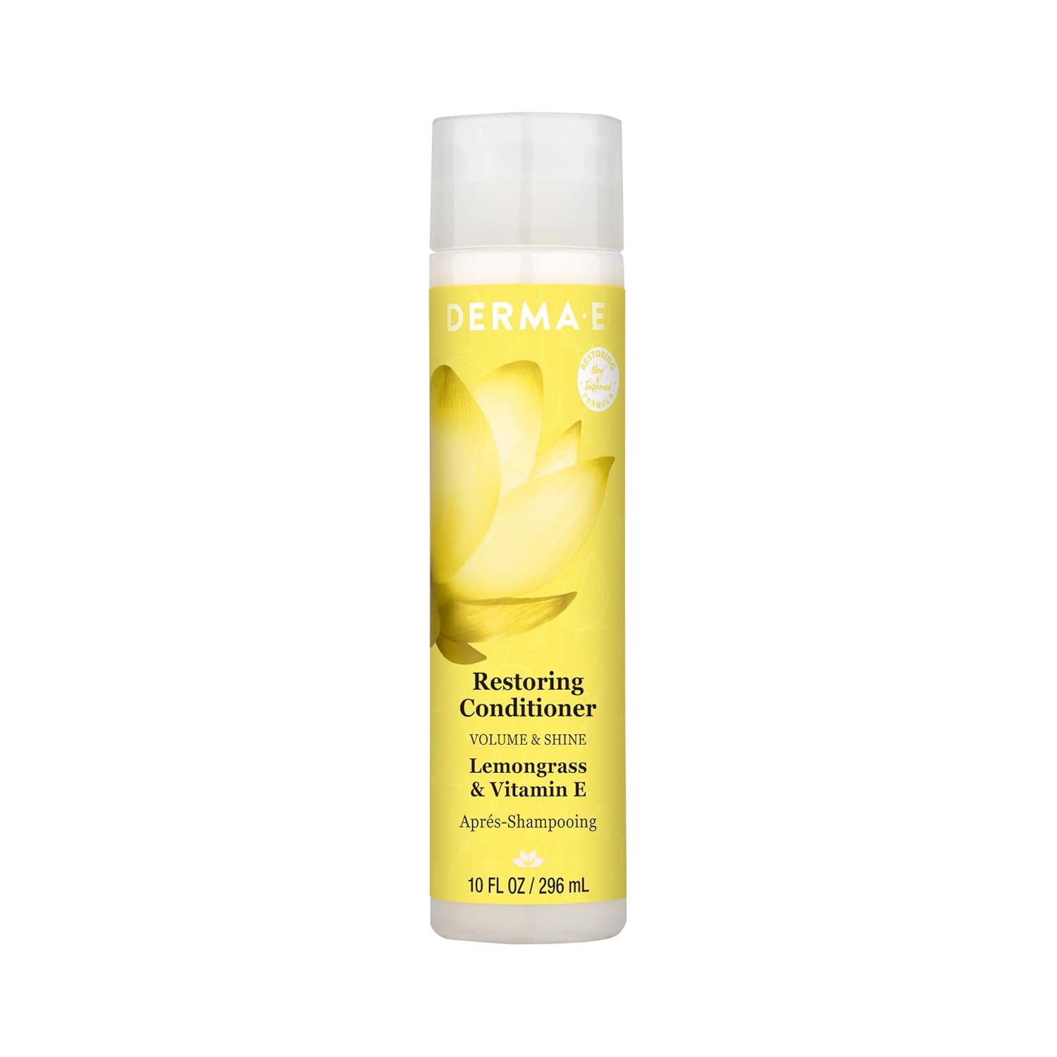 DERMA-E Acondicionador restaurador para volumen y brillo  Acondicionador voluminizador sin sulfato con citronela y vitamina E  Acondicionador
