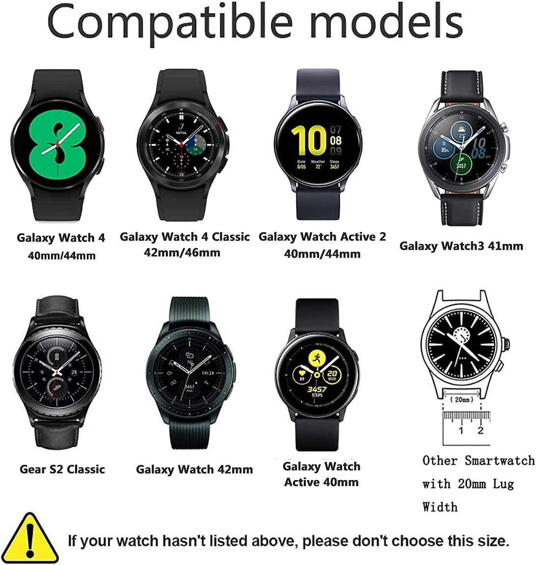 Solo Loop – Correa trenzada compatible con Samsung Galaxy Watch 4 de 1.575 pulgadas, 1.732 pulgadas, correa elástica tejida para Galaxy Watch Active