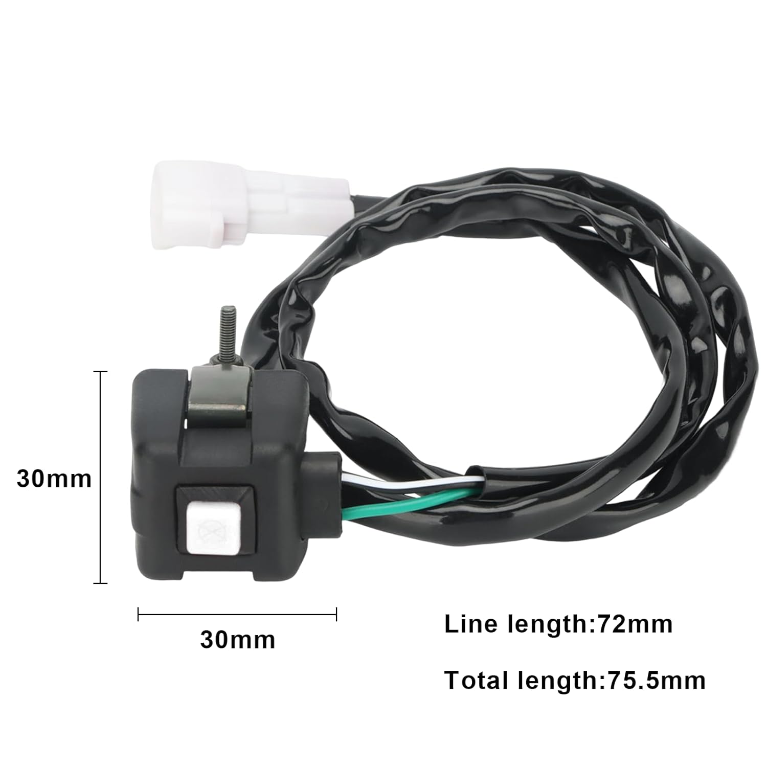 NIBBI – Interruptor de arranque del motor, interruptor de manillar de motocicleta, botón para Dirt Pit Bike ATV Mini Bike 50cc 110cc 125cc 150cc