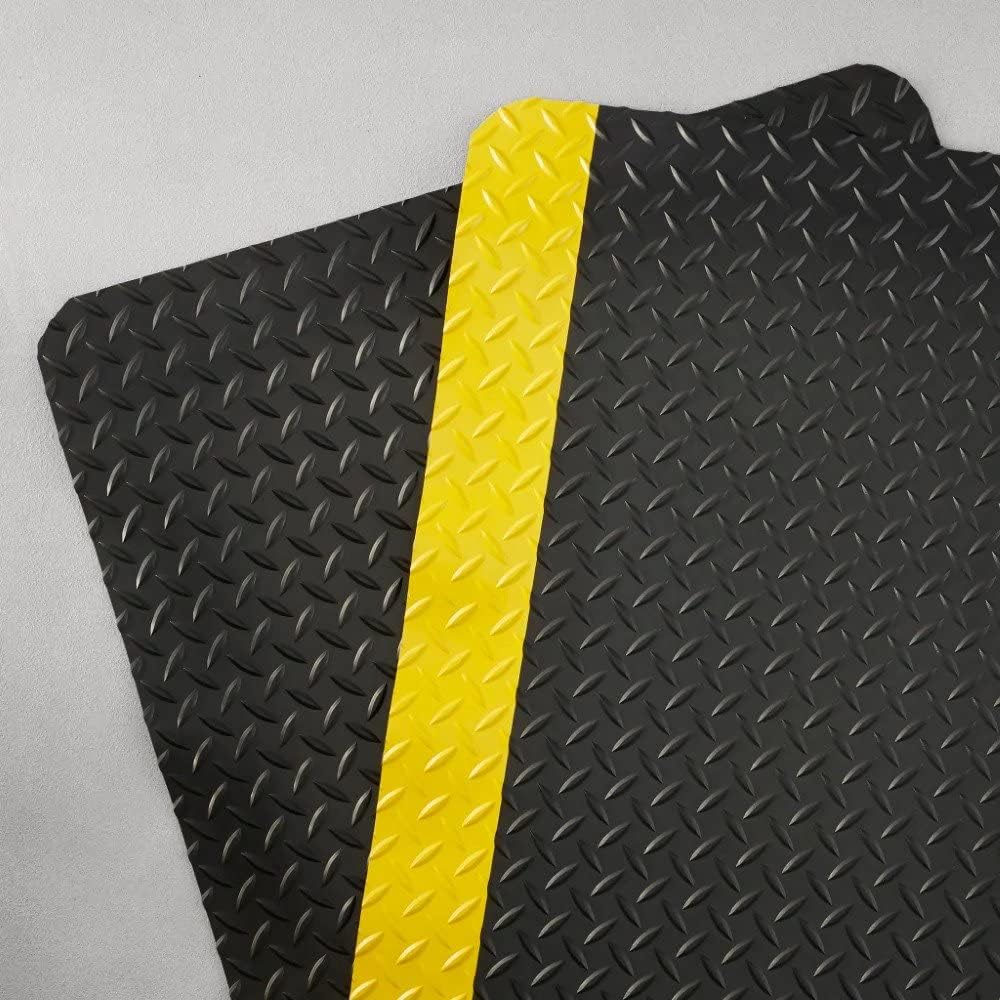 Consolidated Plastics Alfombrilla antifatiga con placa de diamante resistente, base de esponja gruesa, soporte de pie para dolor de piernas y espalda