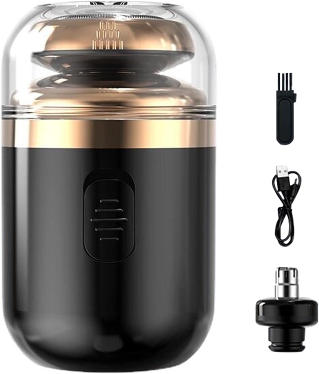 Mini afeitadora eléctrica, maquinilla de afeitar automática portátil para hombres, afeitadora de bolsillo portátil, afeitadora giratoria recargable