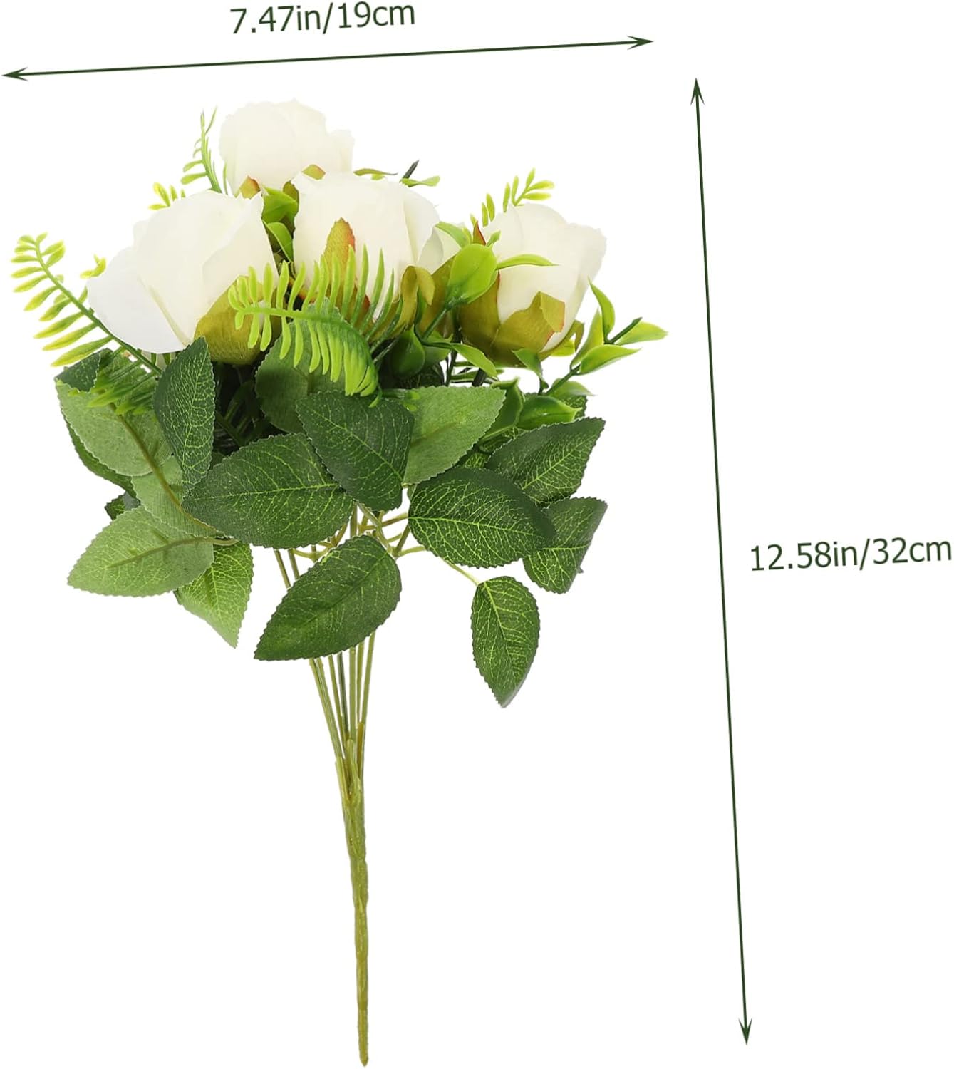 Garneck 6 pcs Rose Artificial Flower Fake Flowers Dandelion Artificial Silk Bouquet Fake Flower Arrangements False Flowers Table Decoration