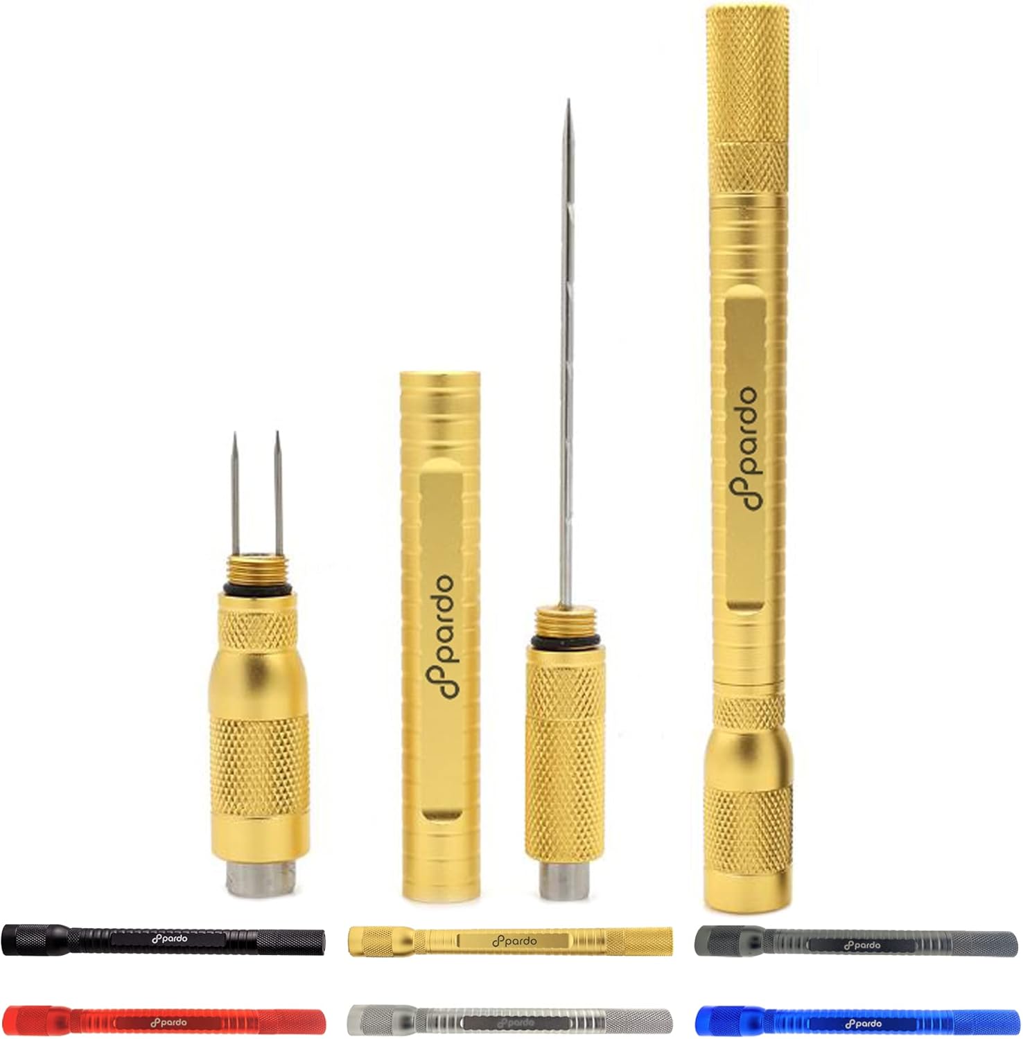 Pardo Cigar Multiherramienta 4 en 1, perforador de cigarros de doble tamaño con funda de humidor de viaje para cigarros, 5 unidades, impermeable,