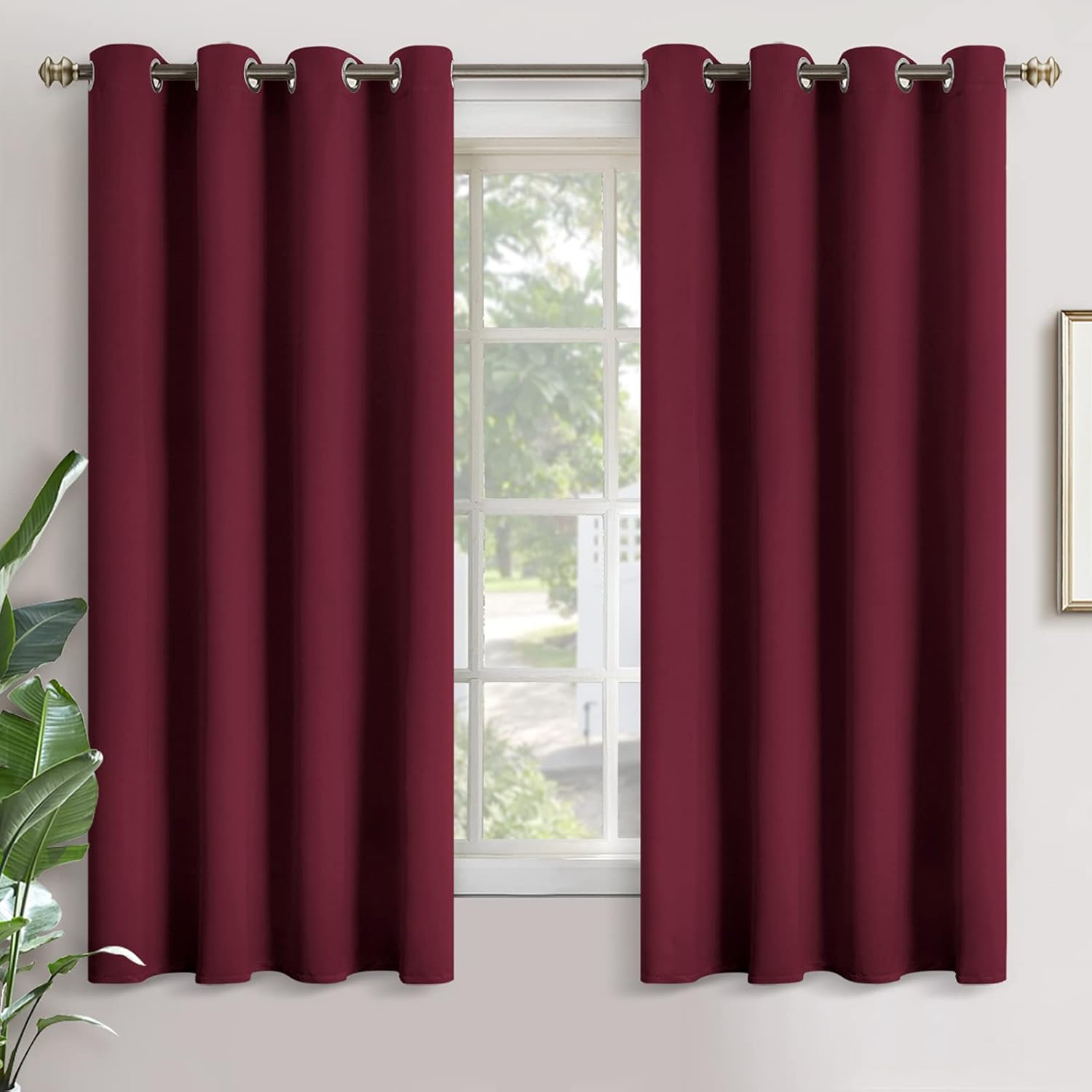 YoungsTex – Cortinas opacas para dormitorio, con aislamiento térmico y ojales, cortinas de oscurecimiento y eliminación de ruido para sala de estar,