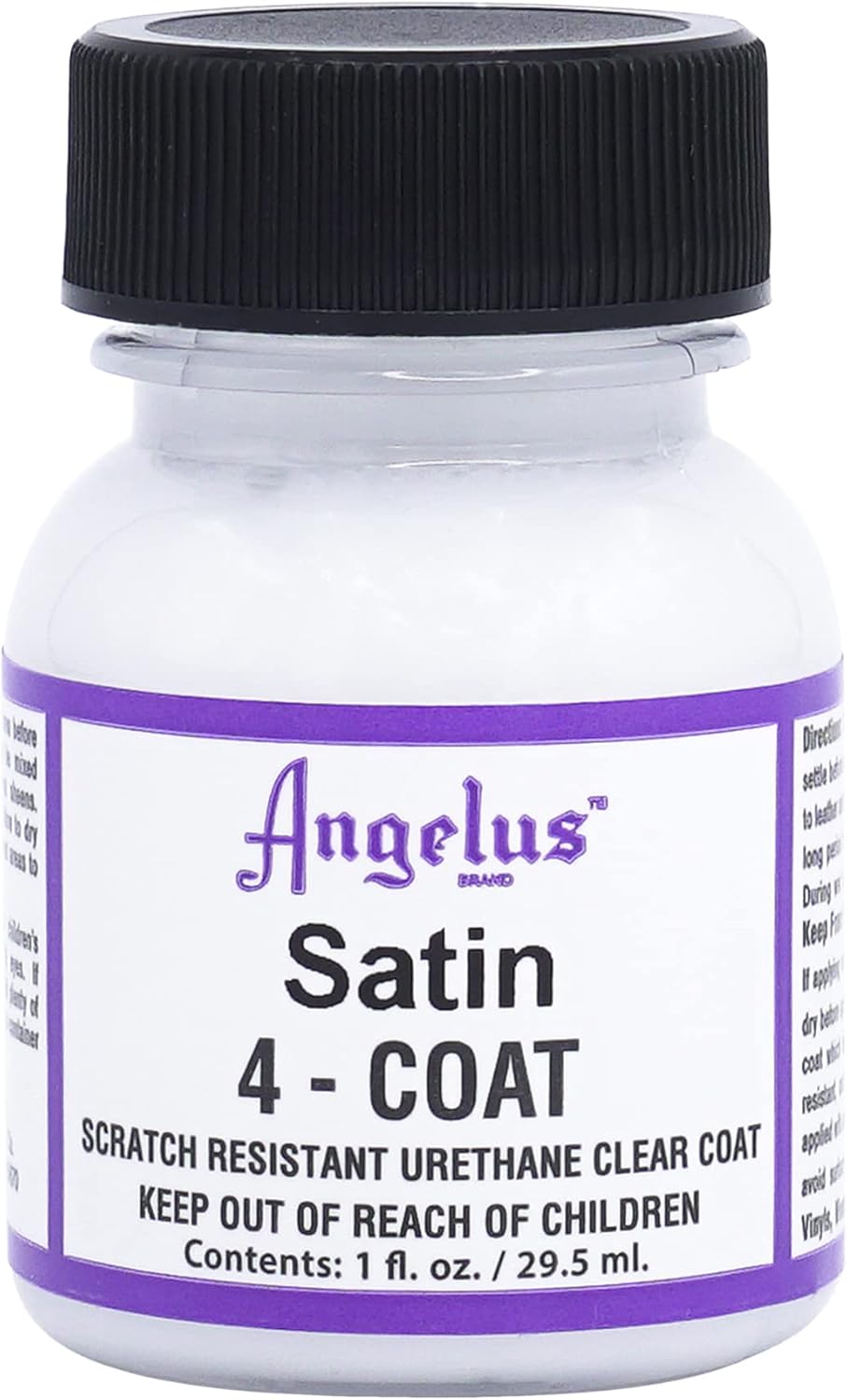Angelus Acabado de capa superior de cuero de uretano transparente de 4 capas (satén, 1 oz)