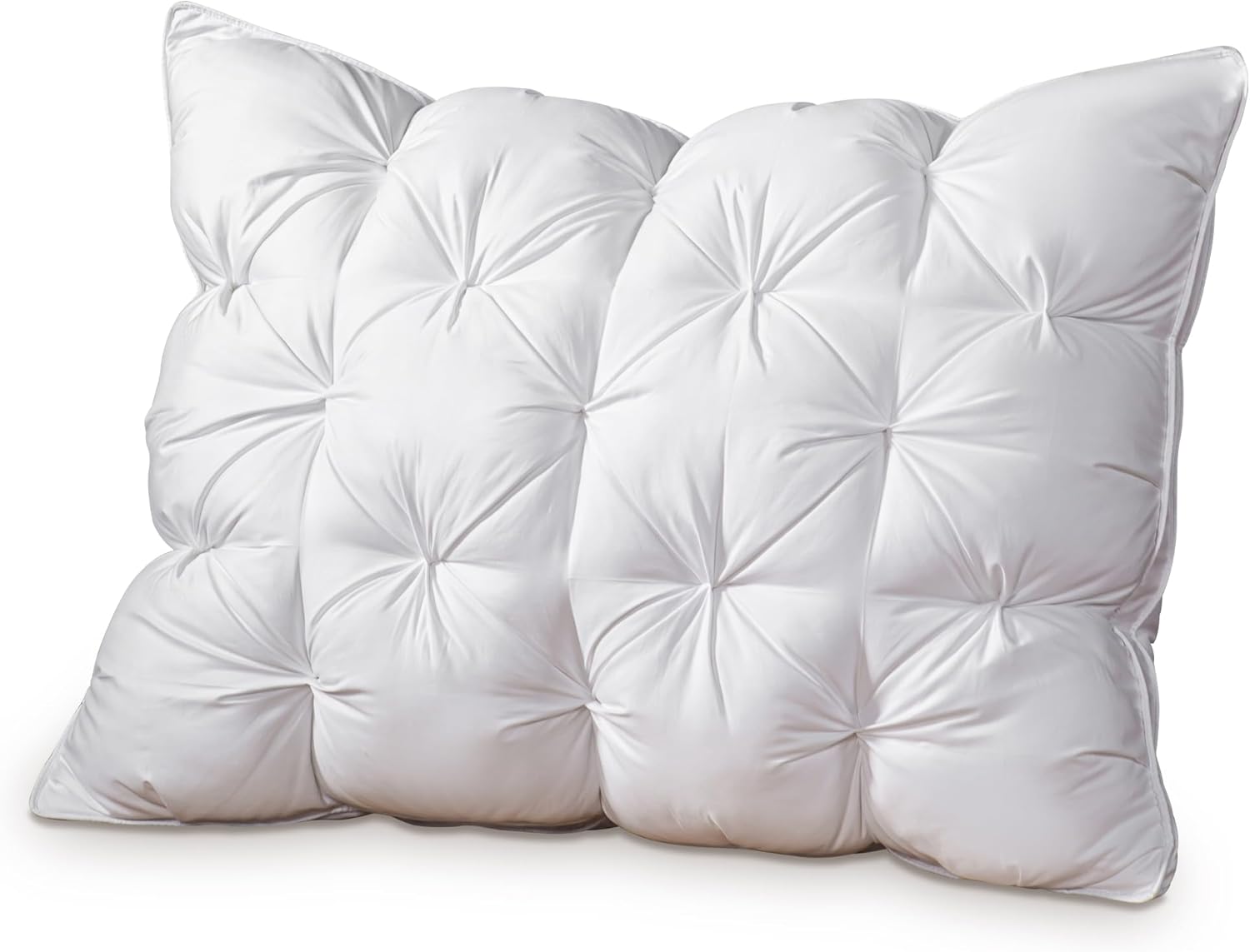ZUBISU Almohada de plumón de ganso blanco de lujo, tamaño Queen, 800 de potencia de relleno, almohada de plumas de hotel esponjosa y suave,