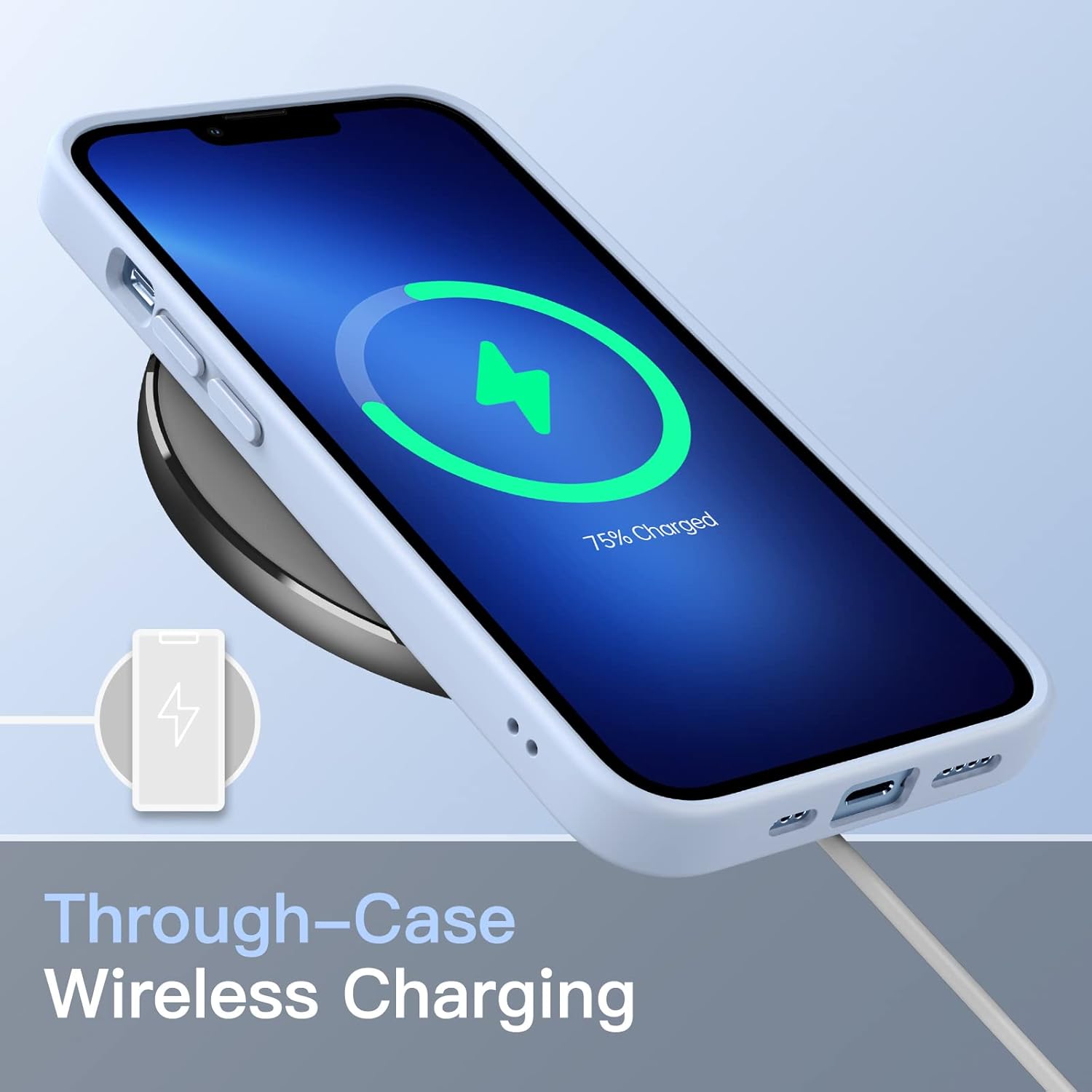 JETech Funda mate para iPhone 13 Pro de 6.1 pulgadas, a prueba de golpes, protección contra caídas de grado militar, cubierta trasera translúcida