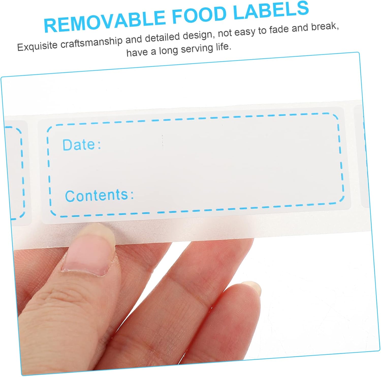 Abaodam 12 Rolls Self-Adhesive Label Dissolvable Food Labels Pantry Labels for Containers Food Date Sticker Freezer Paper Food Preparation Days