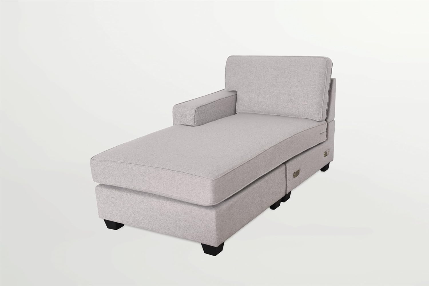 Sofá reversible en forma de U del módulo de combinación flexible de la tela para la sala de estar, seccional gris