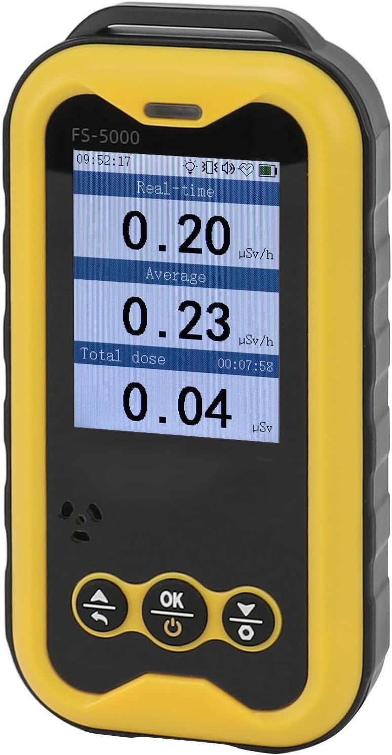 Handheld Radiation Monitor, X Rays Testing Triple Alarm 2.4 in TFT LCD Screen 1800mAh Radiation Monitor Meter for Geological Survey