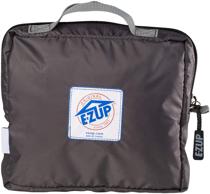 E-Z UP Pared lateral individual con ventana mosquitera, se adapta a patas en ángulo de 12 pies, accesorio de clip de armadura, azul rey