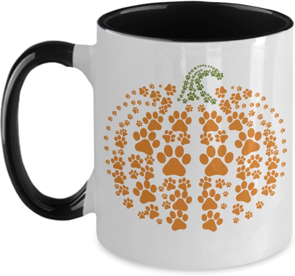 Taza de Halloween Paws y calabaza para la temporada espeluznante, idea de regalo para Halloween y para los amantes de los perros