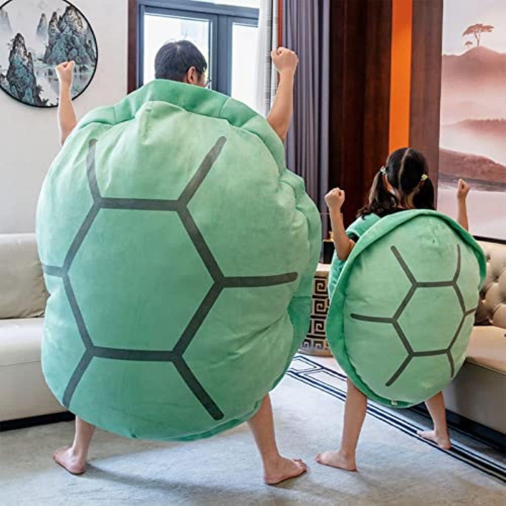 LELEBEAR Tortuga gigante, almohadas de concha de tortuga portátil, carcasa de poder de tortuga (40 pulgadas)