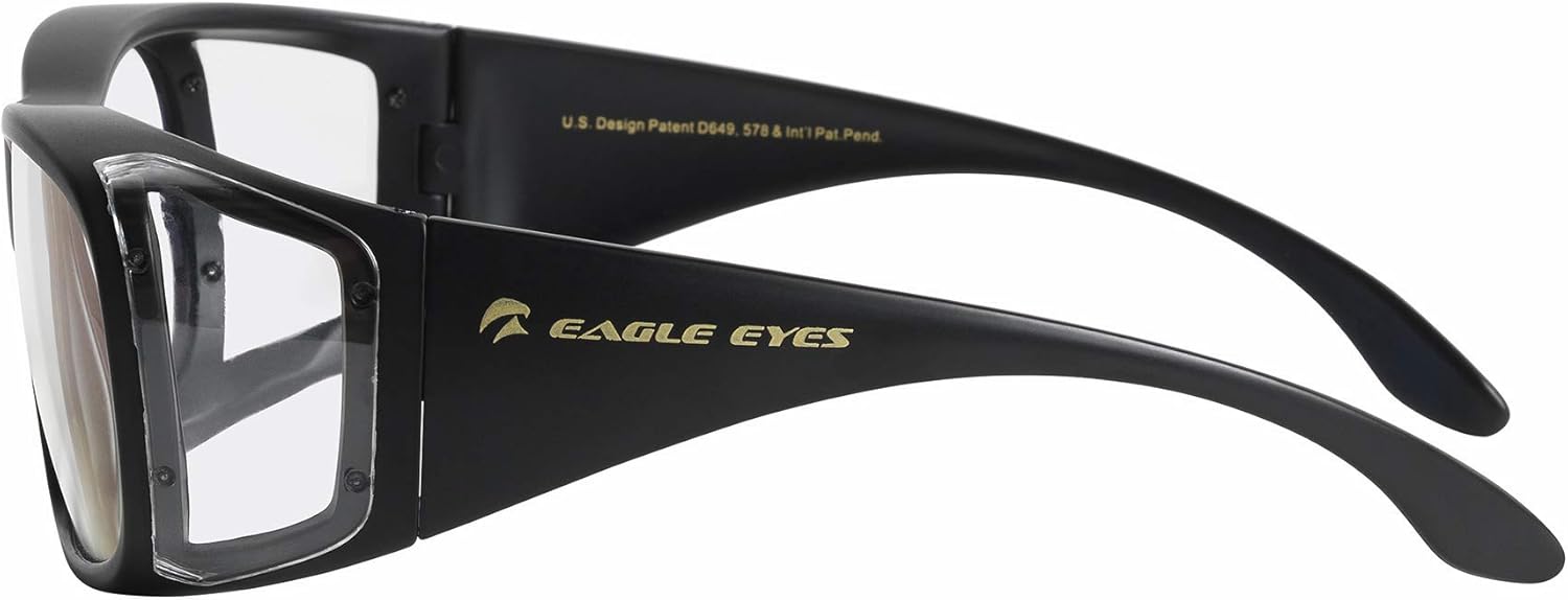 Eagle Eyes FitOn DigiTec – Gafas de computadora con bloqueo de luz azul, se pueden usar sobre anteojos recetados, anteojos de lectura, gafas RX,