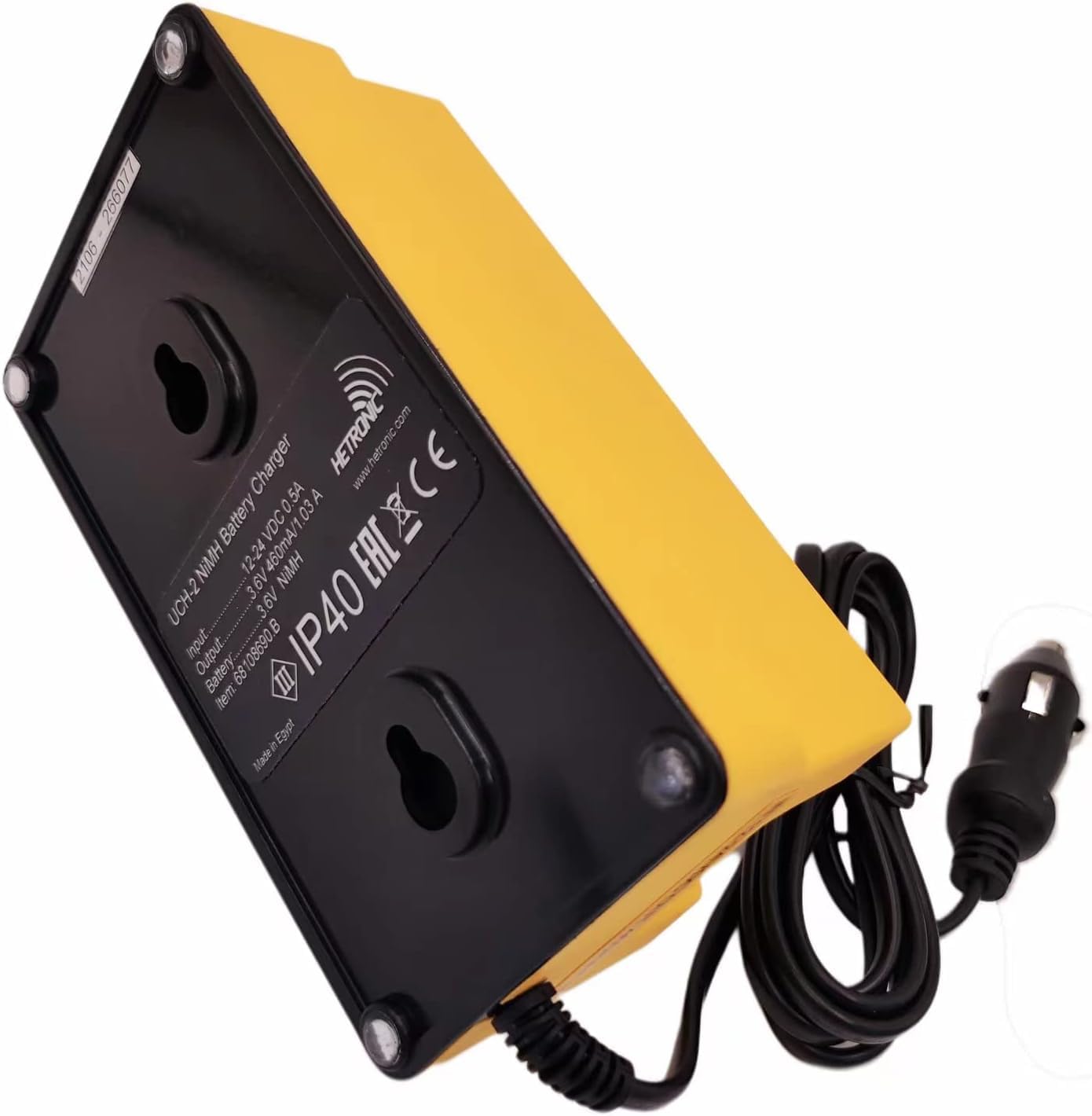 Hetronic UCH-2 Cargador de batería UCH2 Entrada 12-24VDC Salida 460mA1.03mA Cargador de batería para 2100mAh Hetronic 68300900 Batería