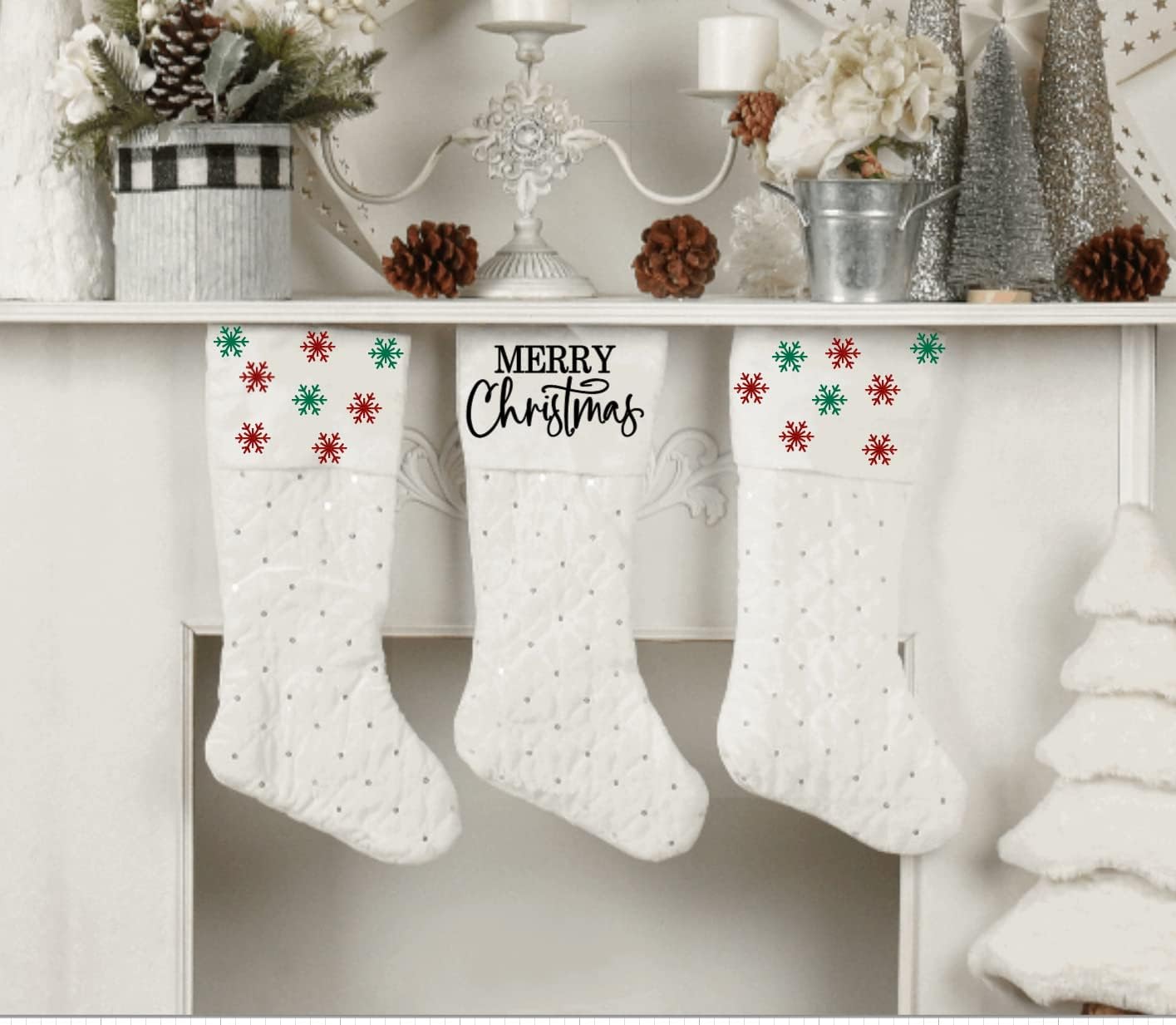 10 mini calcomanías de copo de nieve para planchar  Copos de nieve de vinilo de 1 x 1 pulgada  manualidades de Navidad  Calcomanías de vinilo