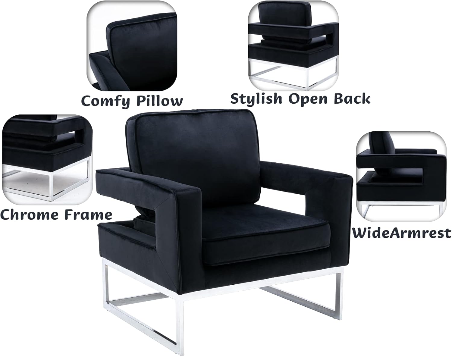 Silla decorativa de terciopelo con respaldo para sala de estar, sillón moderno para dormitorio, sofá individual capitoné, silla de lectura cómoda