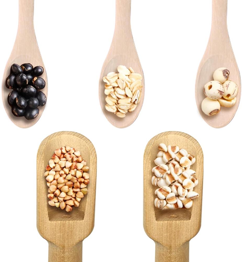 20 mini cucharas de madera, dos estilos y longitudes de mini cucharas se utilizan para condimentos, sal de baño, detergente en polvo, producción