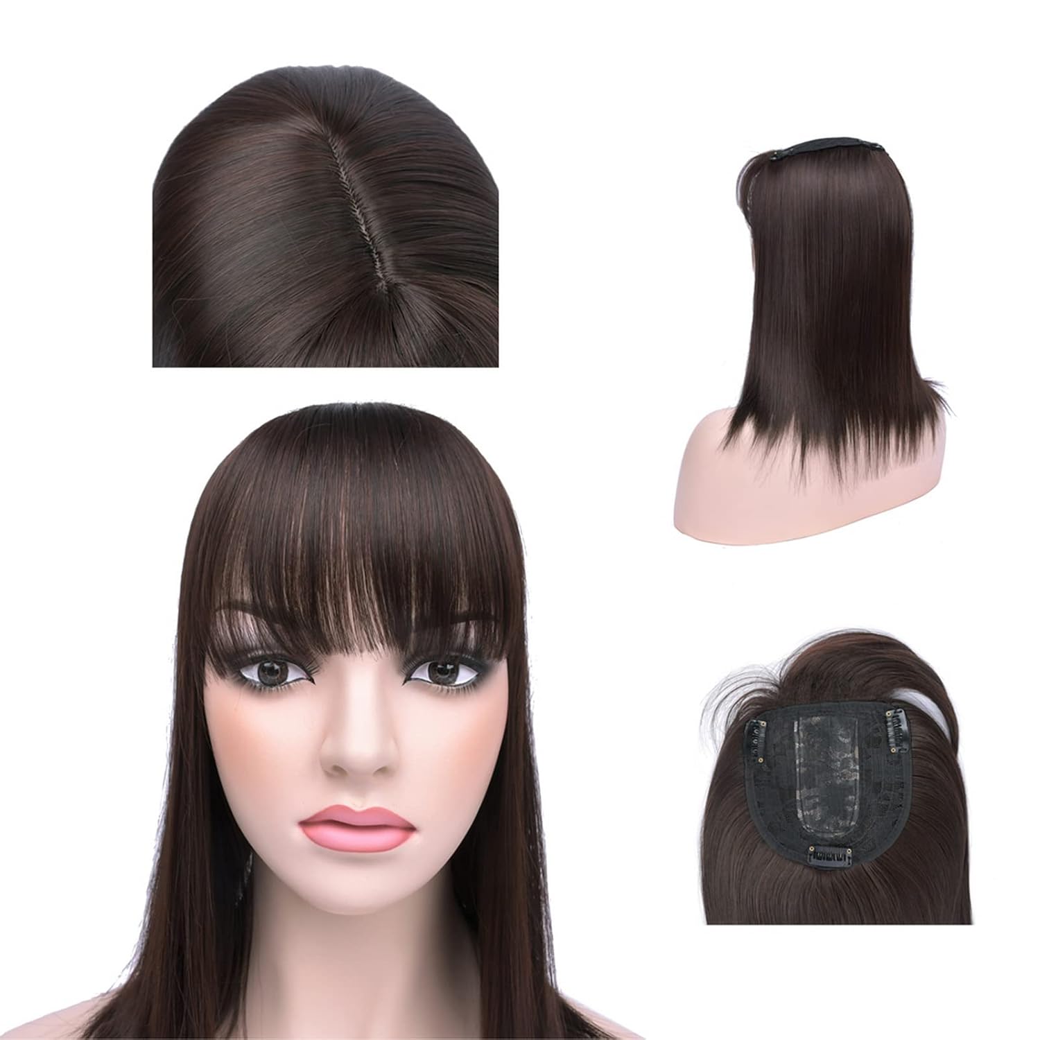 Extensiones de cabello humano con clip para mujer