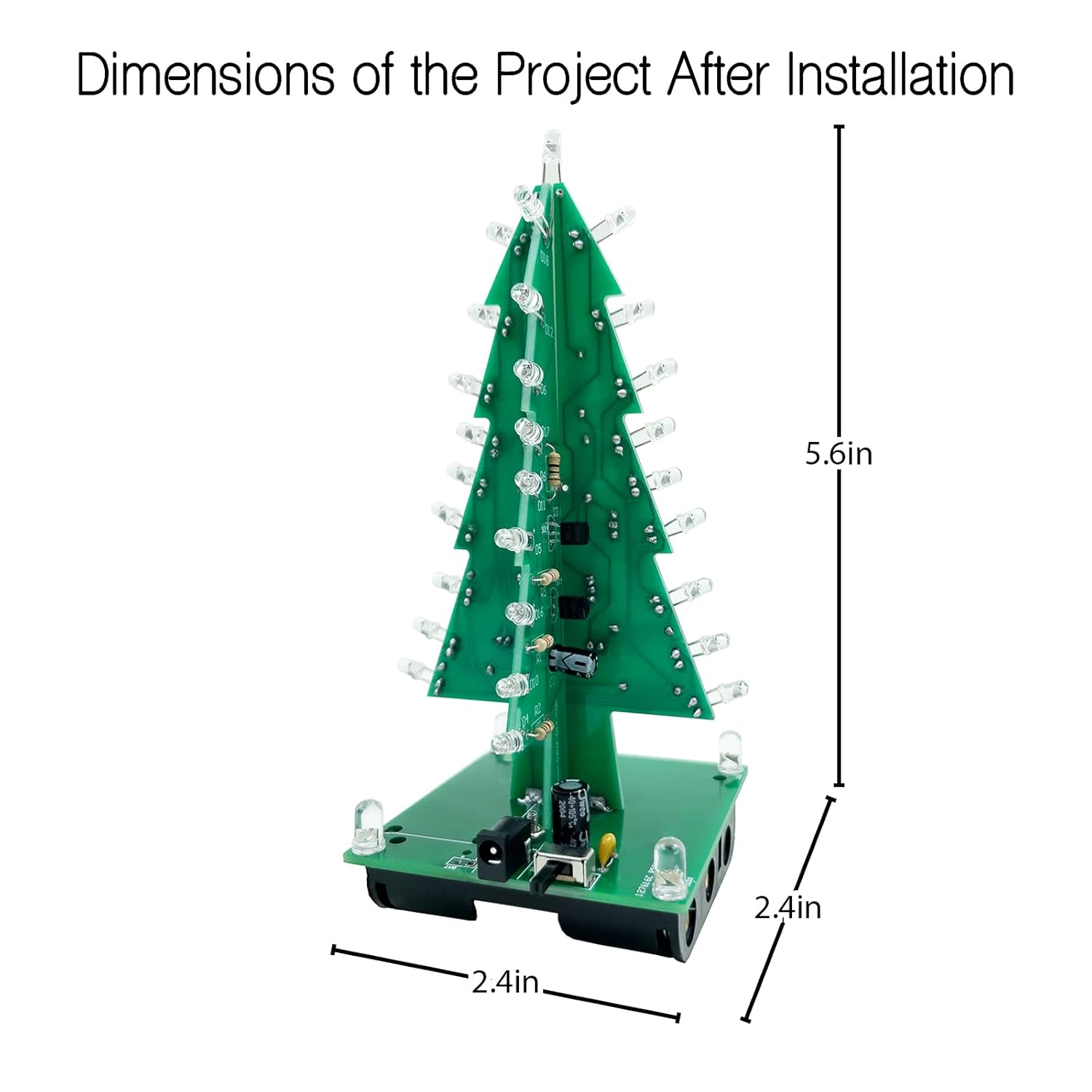 EIELE – Kit de práctica de práctica de soldadura para árbol de Navidad colorido, hoja recta, para principiantes, adecuado para proyectos de