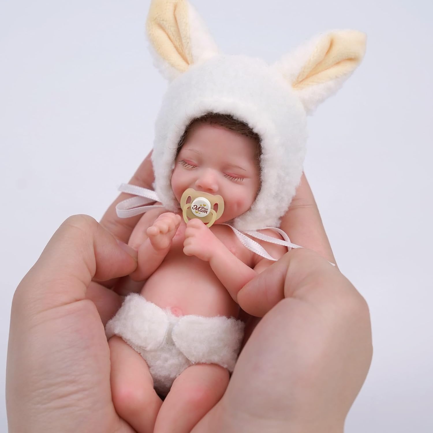 BABESIDE Muñecas de bebé Reborn en miniatura de cuerpo completo de silicona, cuerpo suave de 6 pulgadas, mini muñecas de bebé recién nacidas