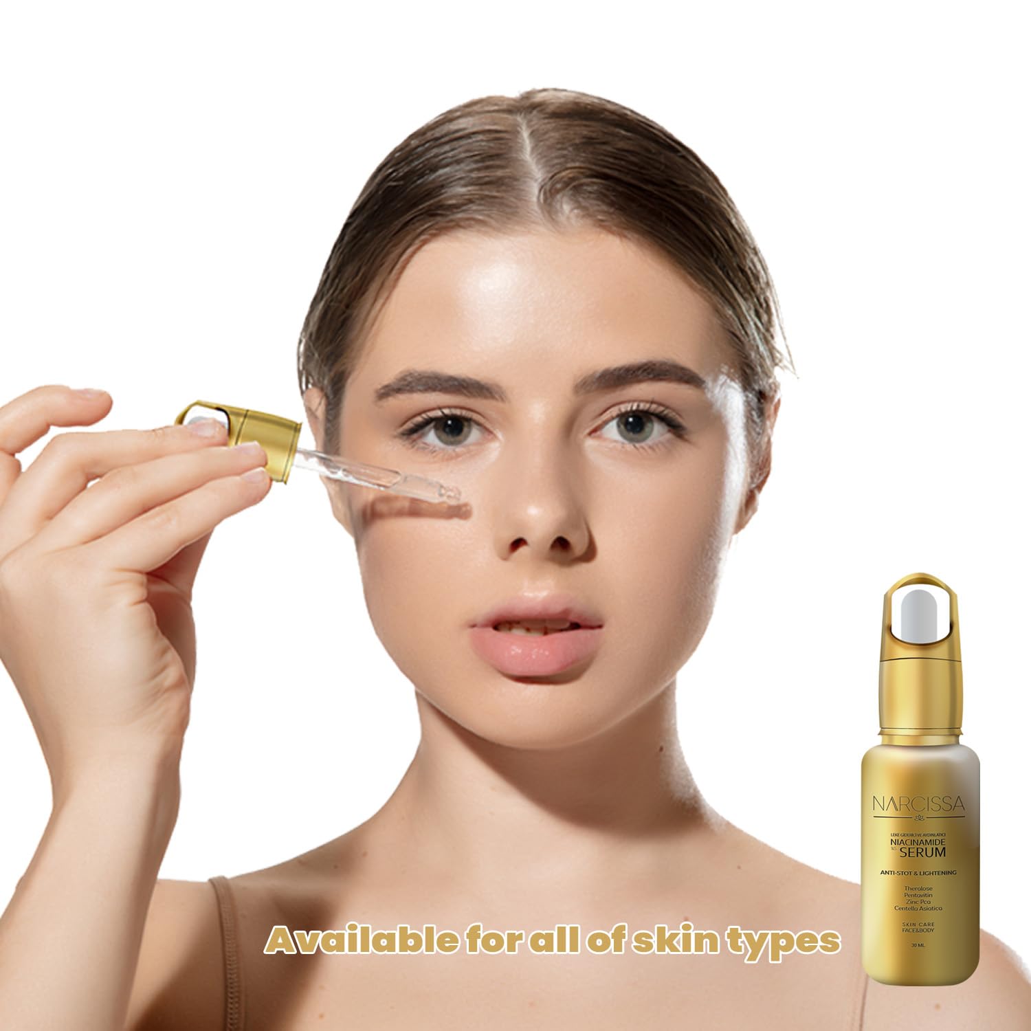 Corrector de imperfecciones, tono de piel por la noche y suero iluminador para el cuidado de la piel – Niacinamida 5% – Antienvejecimiento – Puntos