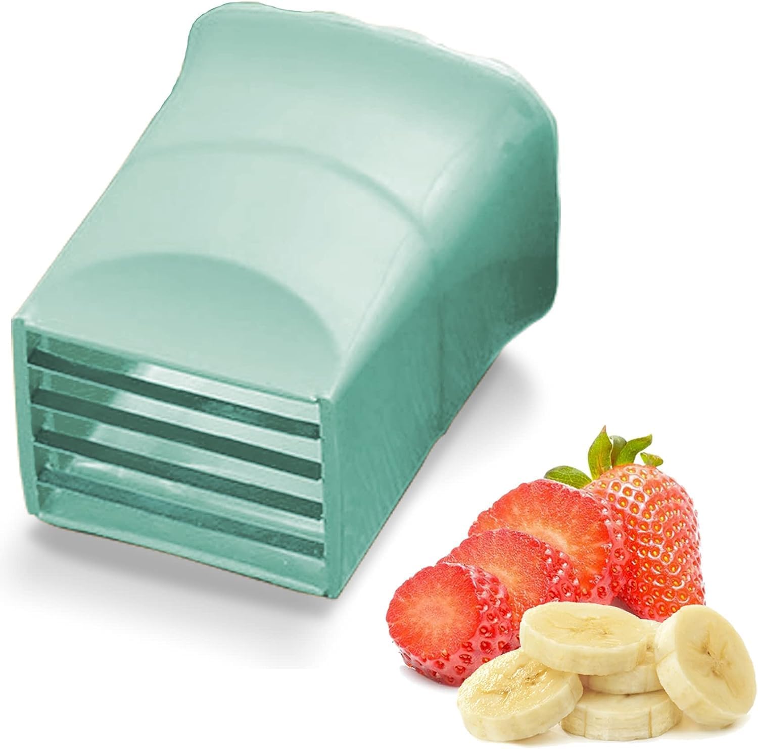 Cortador de tazas – NUEVO Cortador de huevos de taza de fruta, cortador de fresas de plátano de acero inoxidable, fabricación rápida de frutas