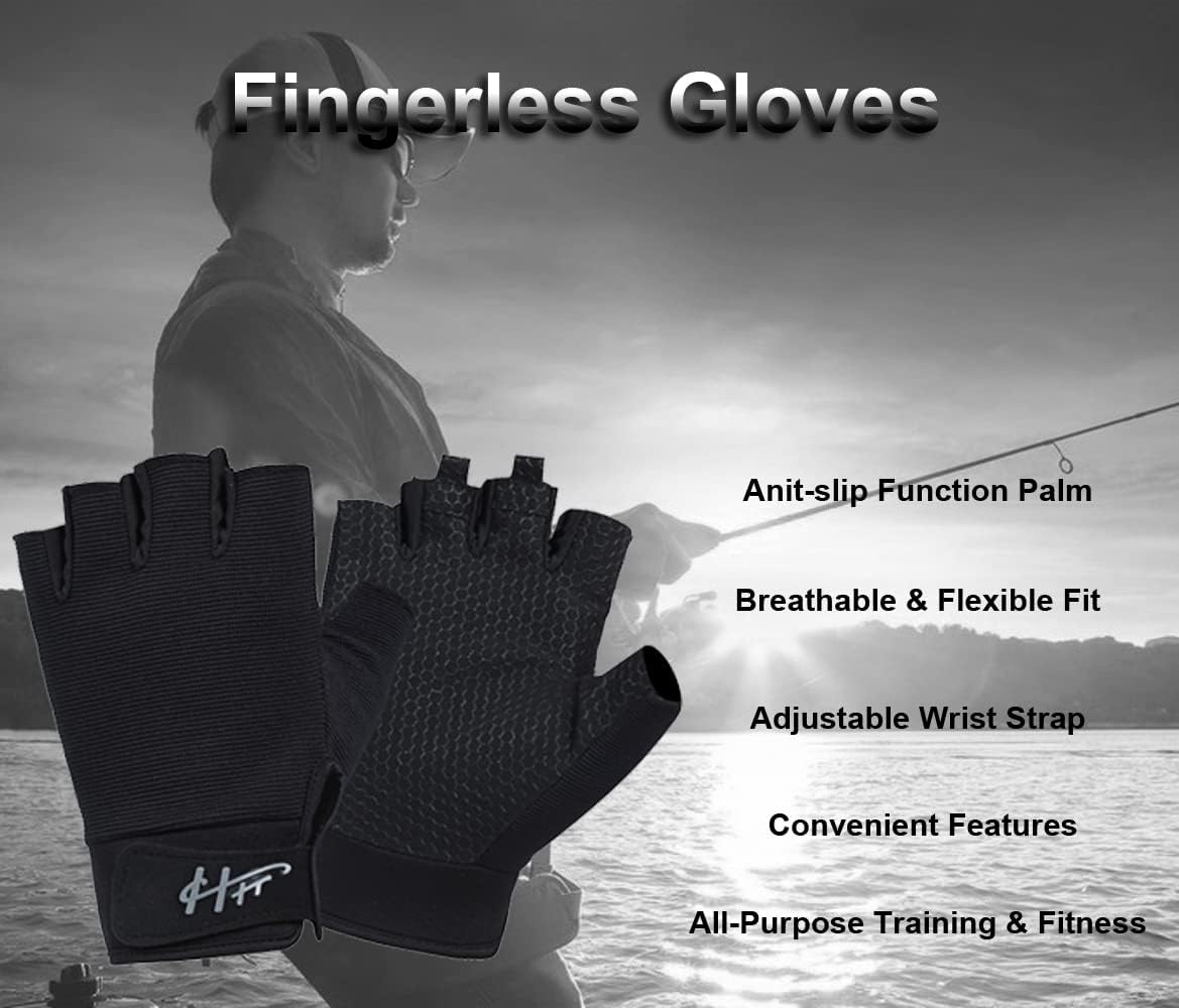 Guantes sin dedos, guantes de pesca, guantes de remo, guantes de remo, guantes de kayak, guantes de agua, guantes deportivos, guantes de pesca para