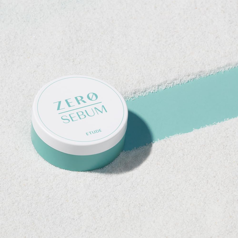 ETUDE Polvo de secado Zero Sebum 0.14 oz Nuevo (23AD)  Control de aceite ligero coreano sin sebo Polvo translúcido de cara suelta con 80% mineral