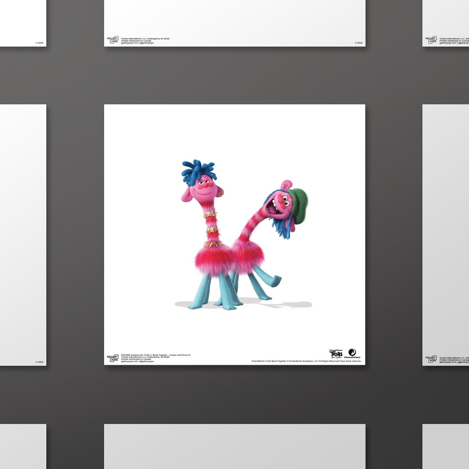 Trends International Gallery Pops Trolls Band Together – Póster de pared de Cooper y Príncipe D, 12.00 x 12.00 pulgadas, versión sin marco