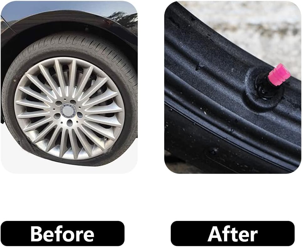 12 tapones fluorescentes para válvula de neumático de automóvil, cubierta para vástago de válvula de rueda, brilla luminoso por la noche, resistente