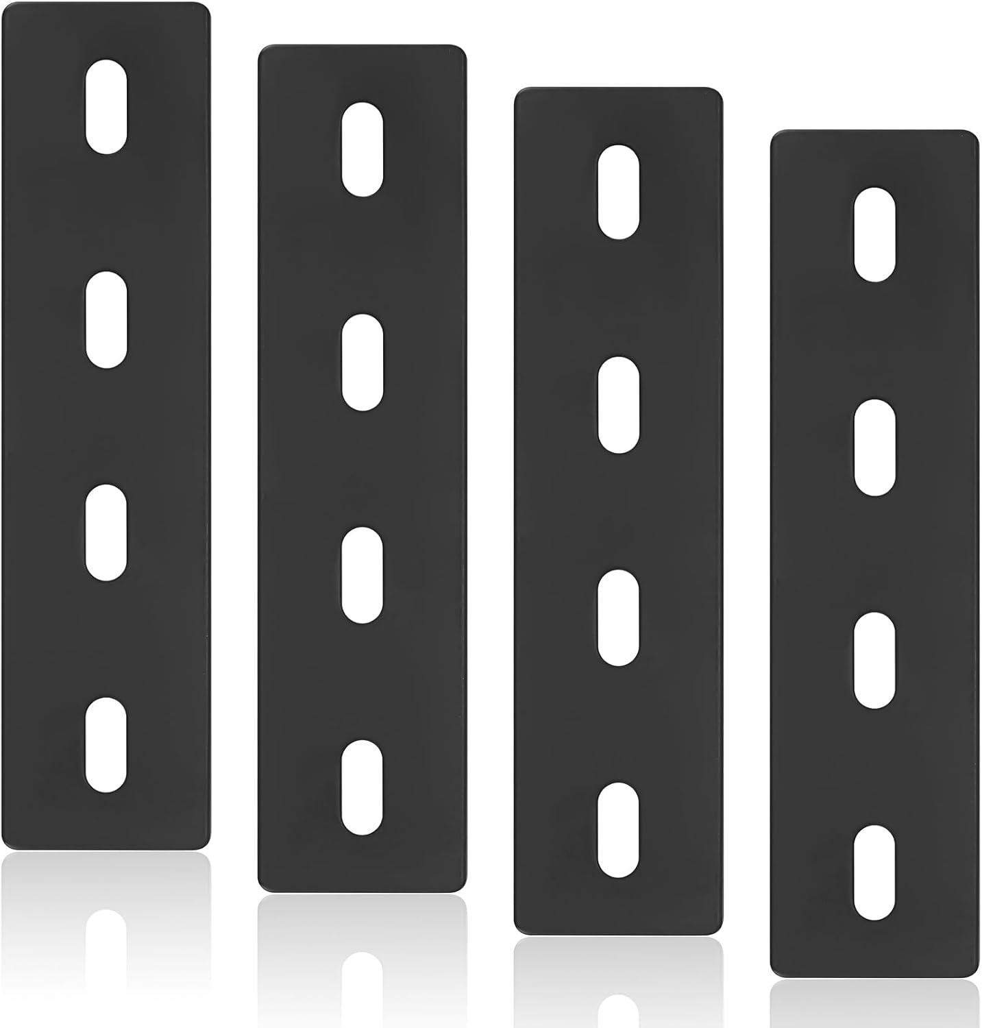 4 placas de metal para reparación, placas planas resistentes, placas de soporte recto plano, fijación de reparación de muebles, conectores de placas