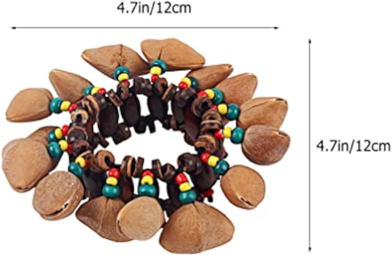 Pulsera de concha de nuez, instrumento musical africano, campanilla de tuerca africana, accesorios de percusión, instrumento musical para hombre y
